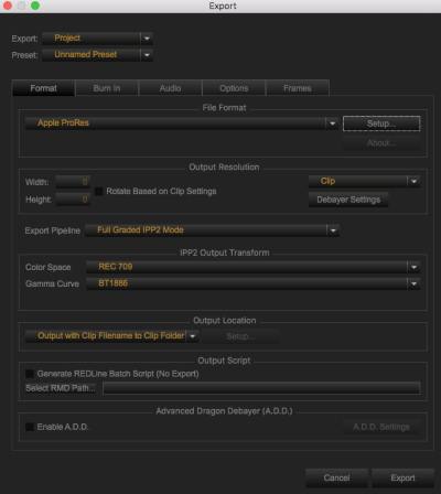 Export Window